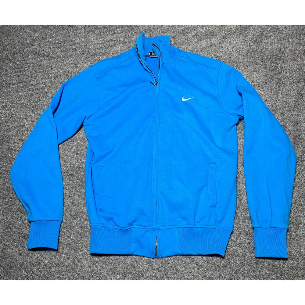 Vintage Y2K Nike Royal Blue Full Zip Sweatshirt Track Jacket Men’s (XL) Large